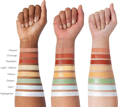 Authentic USA imported L.A. Girl makeup corrector applied around the under-eye area for color correction