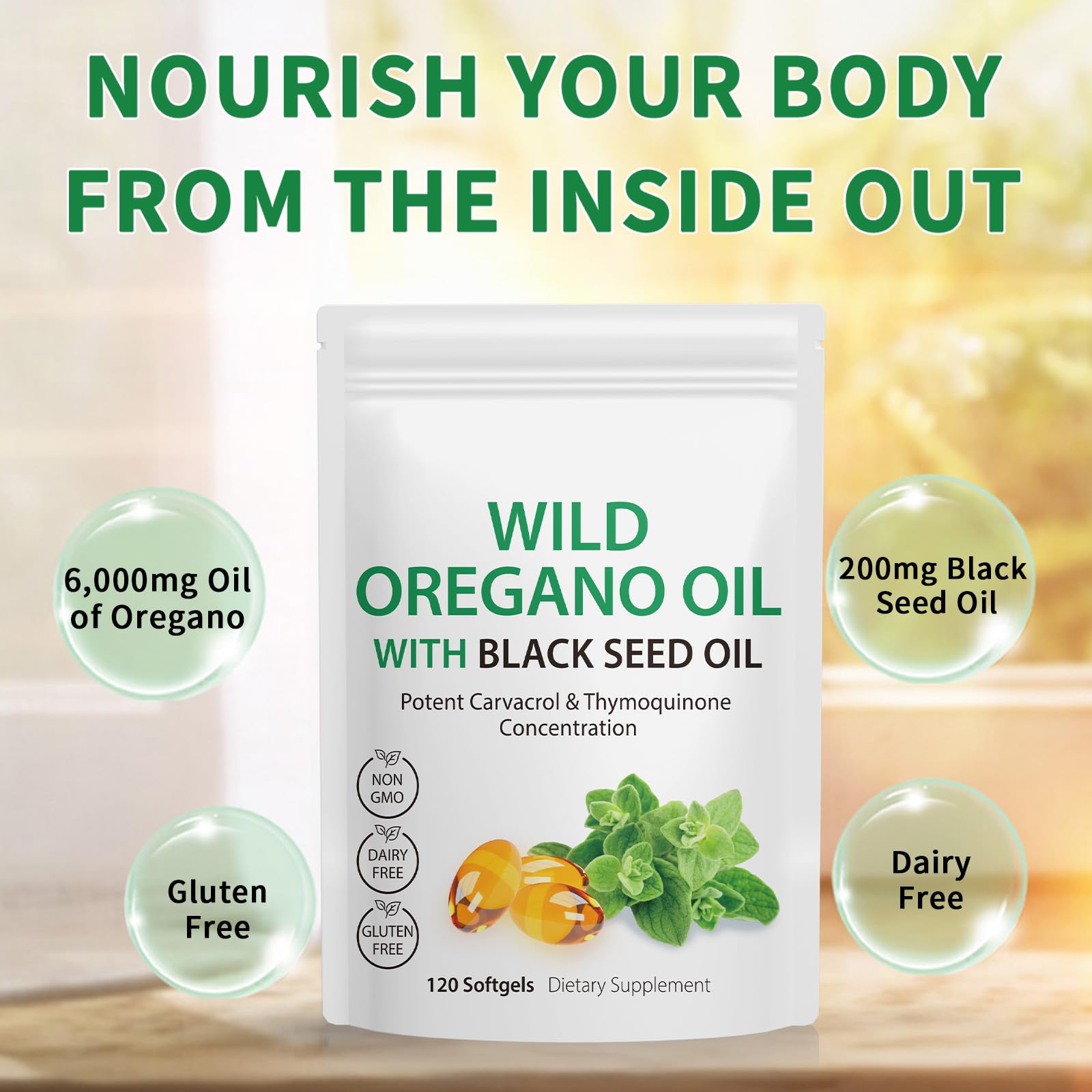 Authentic USA imported Nenmaokenu wild oregano oil dietary supplement