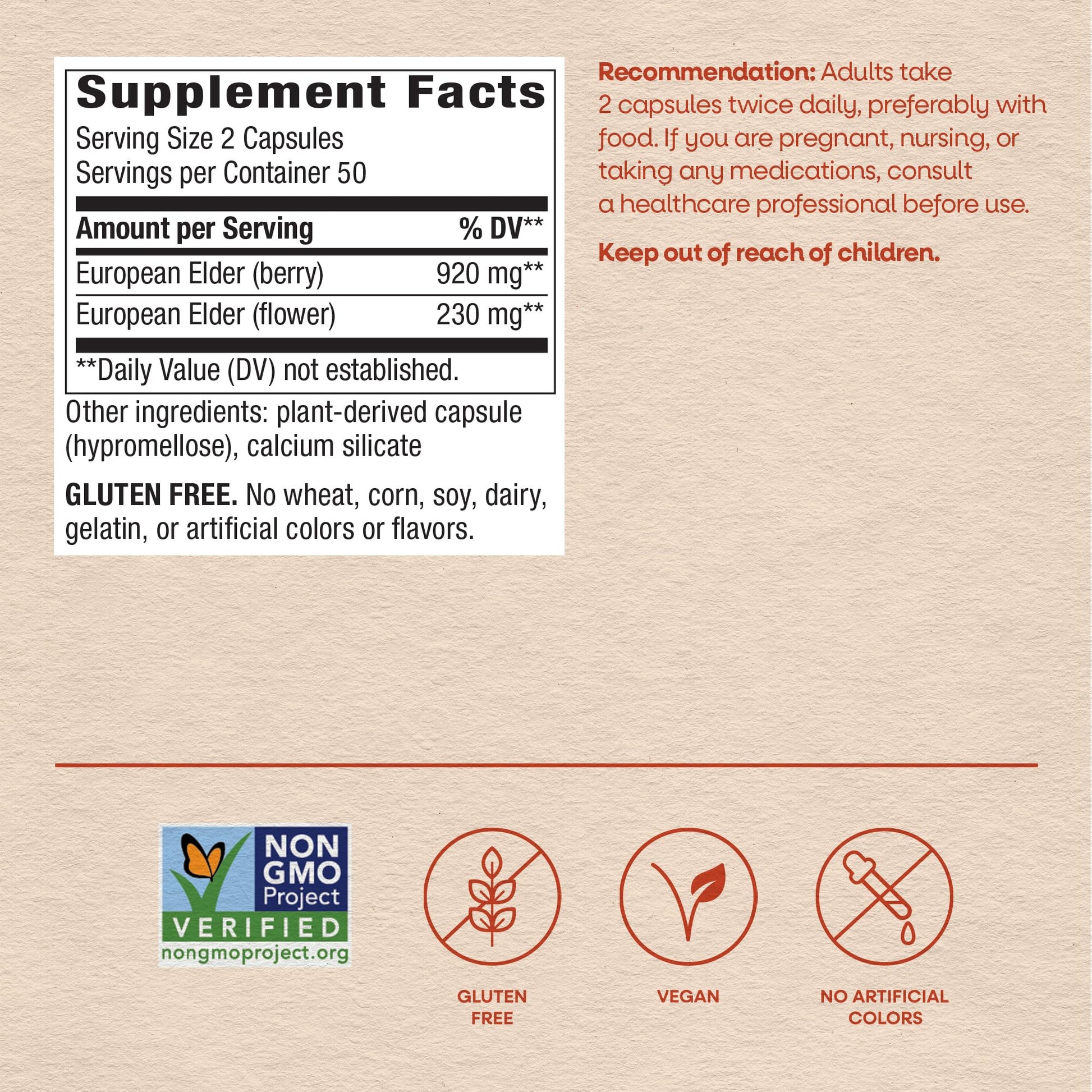 Nature's Way black elderberry dietary supplement bottle