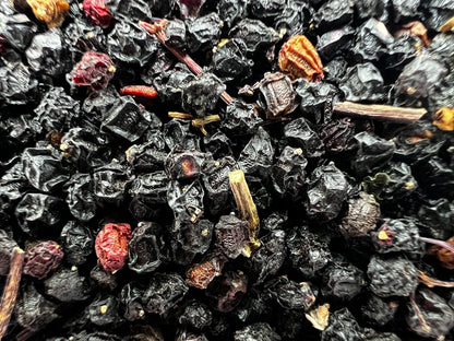 Authentic USA imported wild harvest dried black elderberries for syrup making