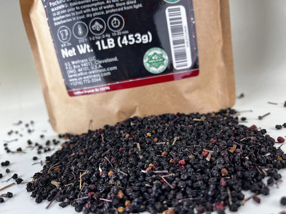 U.S. Wellness Naturals premium whole dried elderberry fruit for seasonal health support