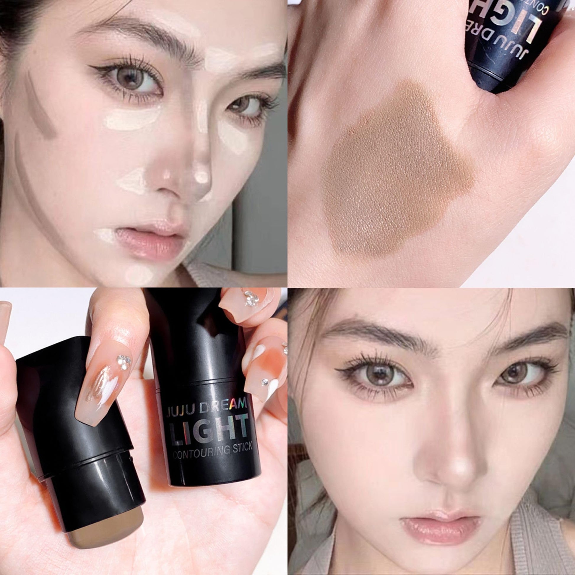 Non-comedogenic sculpting makeup stick for seamless face contouring.