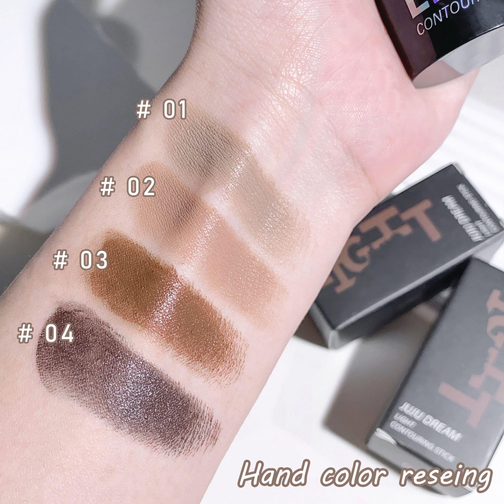 Travel-friendly twist-up makeup stick demonstrating compact application design.