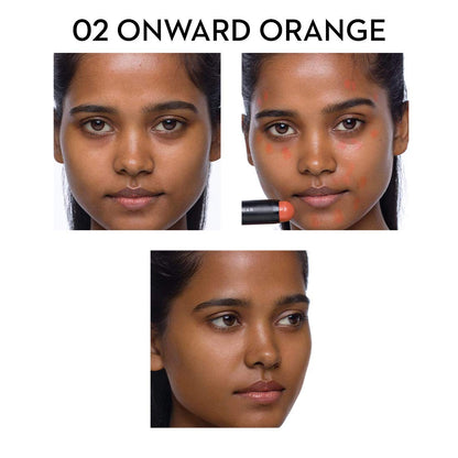 SUGAR 02 Onward Orange Corrector Stick packaging box and tube