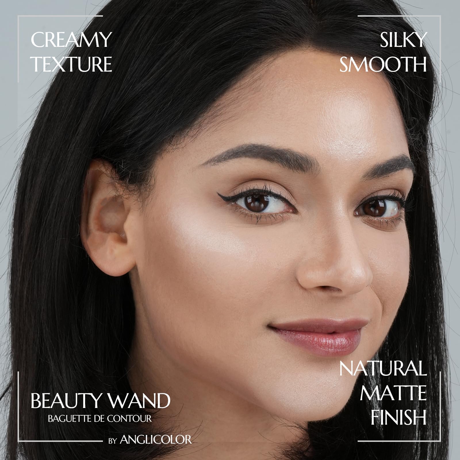 Anglicolor liquid bronzer wand showing the soft cushion applicator tip close up.