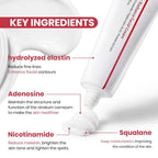 Close up of Oushang anti-aging moisturizing cream texture and tube