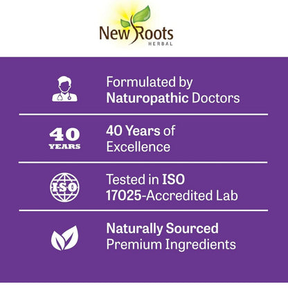 New Roots Herbal immune defense liquid drops supplement ingredient facts label