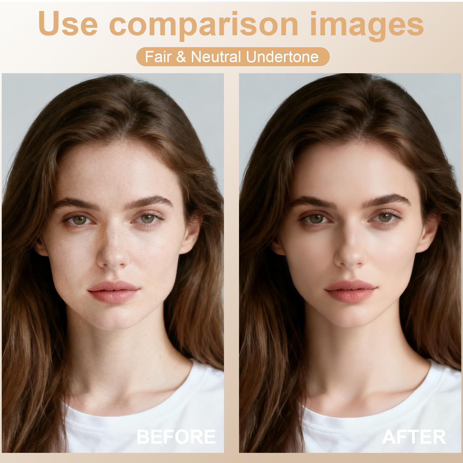 Noerrors cool toned face makeup showing the built in blending brush on the opposite end