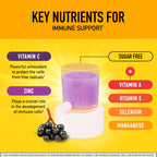 Airborne elderberry extract dietary supplement showcasing official nutritional facts and full ingredient list