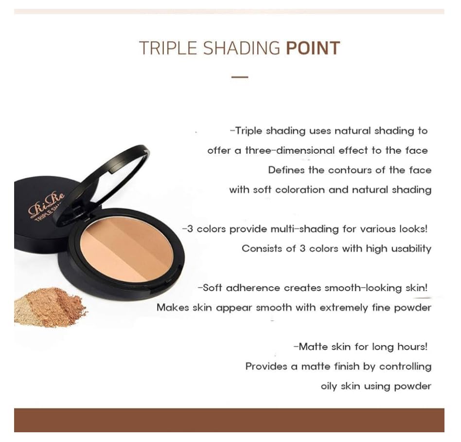 RiRe facial contouring powder palette with the included soft shading brush