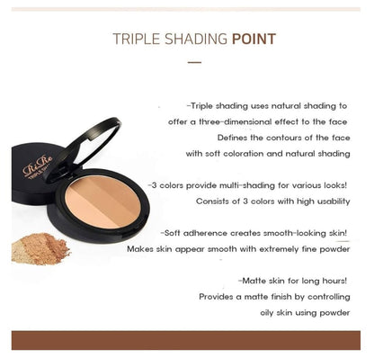 RiRe facial contouring powder palette with the included soft shading brush