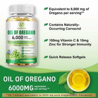 The complete 4-in-1 formula breakdown showing ingredients including black seed oil, zinc, and vitamin C.