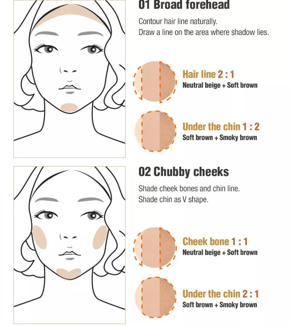 RiRe 3 tone facial shading palette being picked up with a contour brush