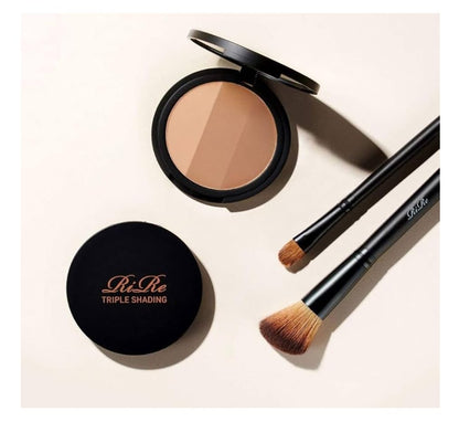 Swatches of the three natural contour powder shades on skin