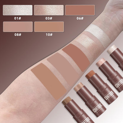 Long-lasting matte contour stick with hyaluronic acid close up packaging