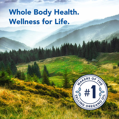 High altitude sourced wild oregano oil dietary supplement capsules close up view