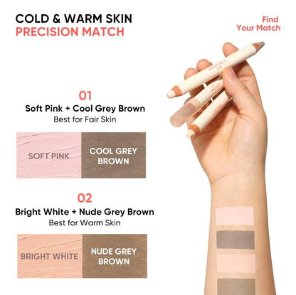 Judydoll long wear waterproof contour duo stick showing sweat proof texture performance.
