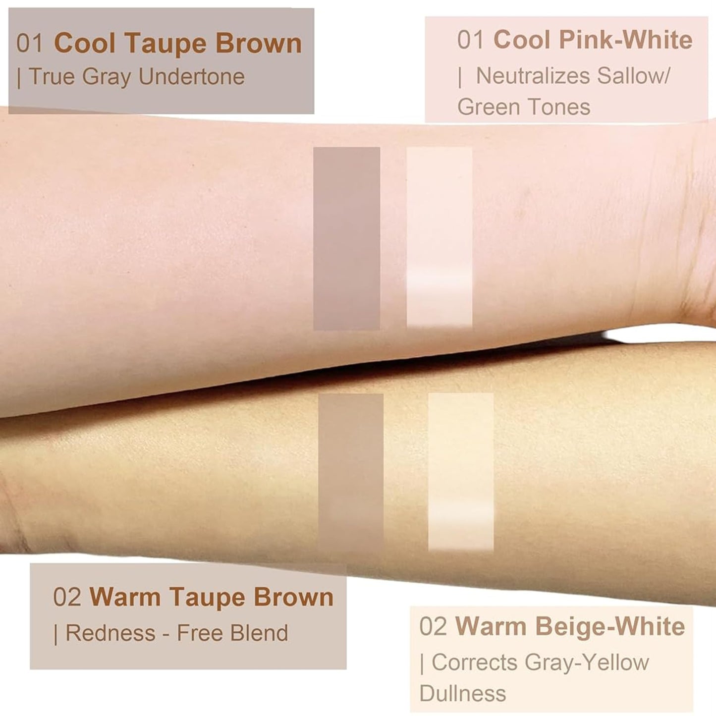 Close-up of the built-in angled blending brush on the bottom of the HJXUQIME contouring stick.
