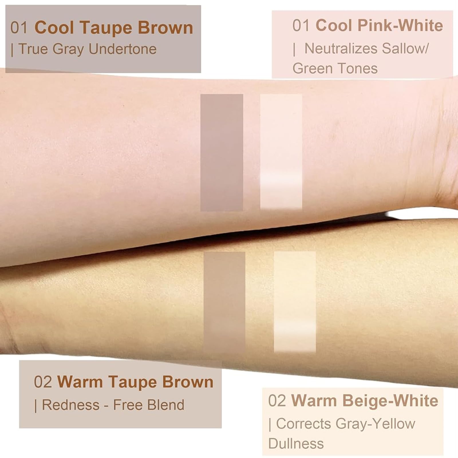 Close-up of the built-in angled blending brush on the bottom of the HJXUQIME contouring stick.