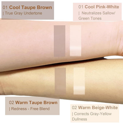 Close-up of the built-in angled blending brush on the bottom of the HJXUQIME contouring stick.
