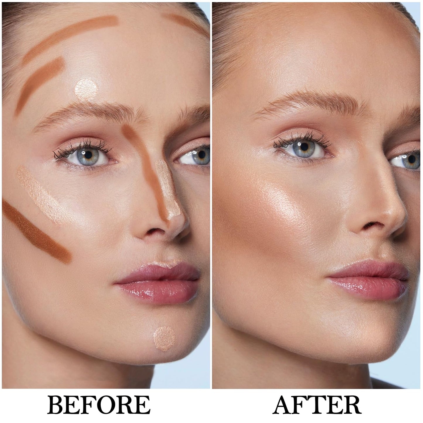 Matte bronzer stick open showing the smooth creamy makeup texture for face sculpting.