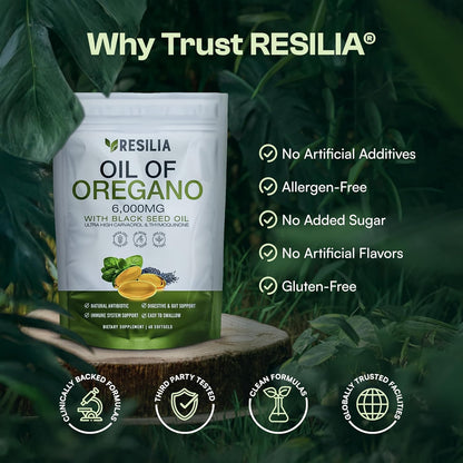 Authentic Resilia imported USA wellness supplements for digestive and gut health support