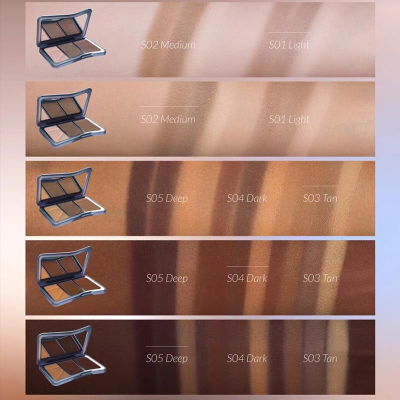 Kaleidos imported matte nose shadow and face shading palette packaging