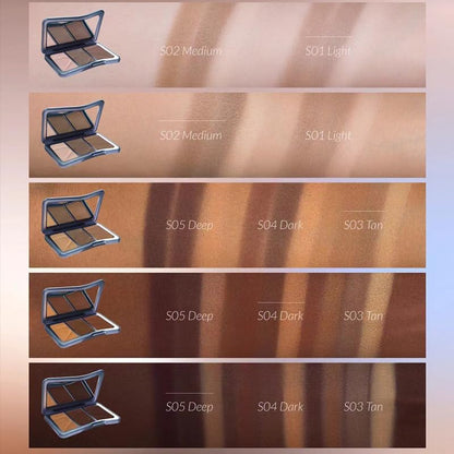 Kaleidos imported matte nose shadow and face shading palette packaging