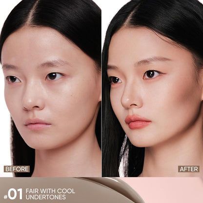 Dual-ended Judydoll liquid highlight and contour duo wand showcasing the cream contour and brightener tips.