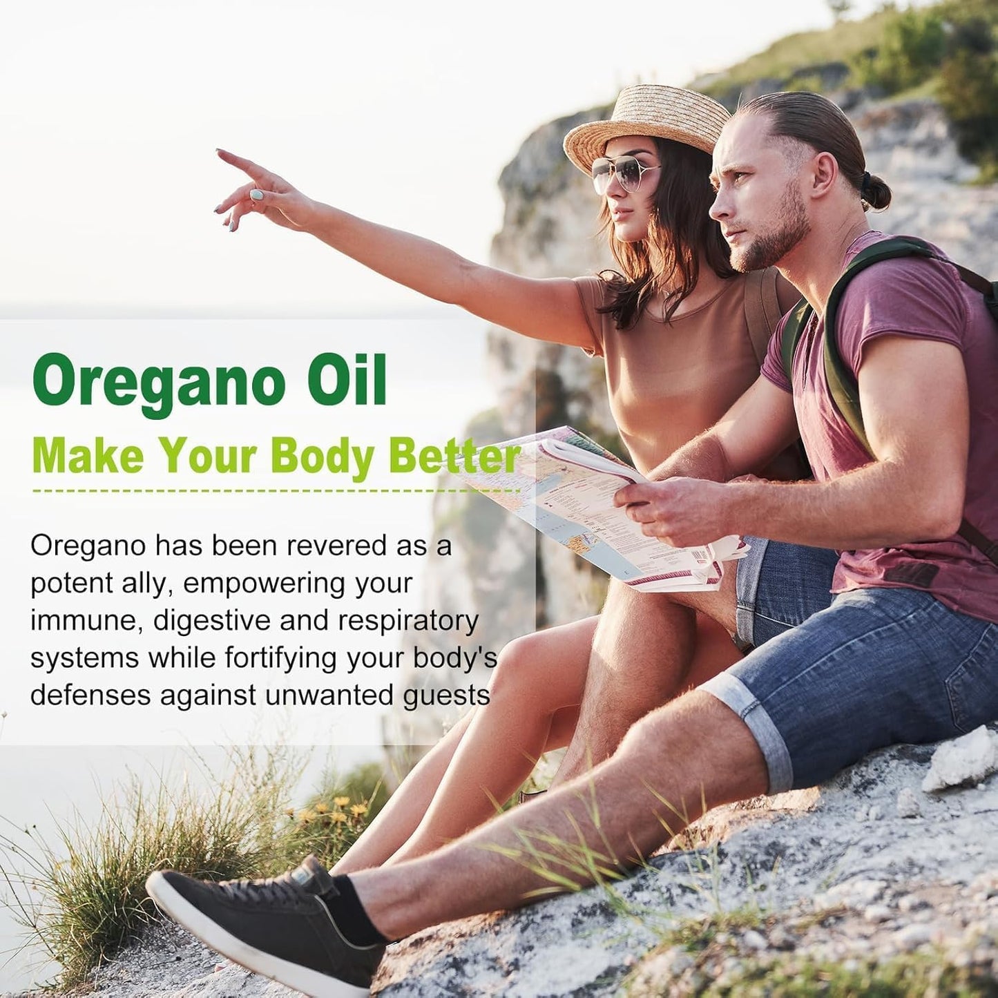 Authentic Nature's Live oregano oil antioxidant formula lifestyle presentation