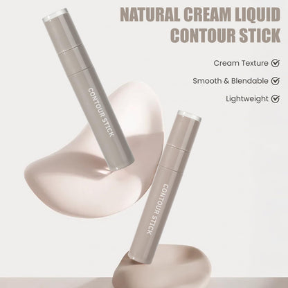 LYBHDAFA matte cream contour stick shade 01 Cool Grey Brown swatched on fair skin tone.