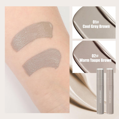 Close up view of the built in blending brush on the LYBHDAFA liquid contour makeup stick.