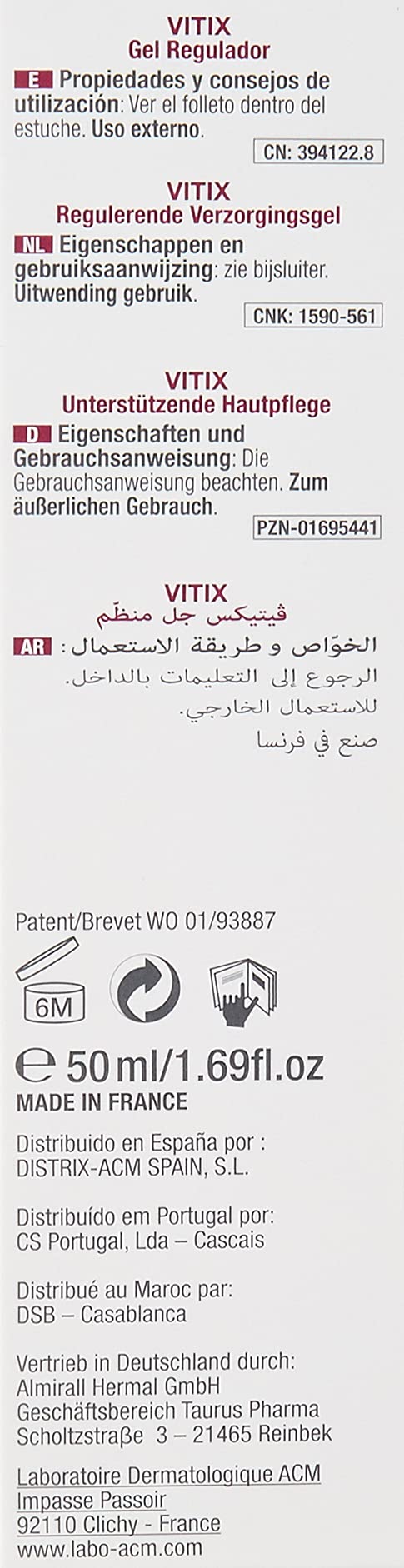 Dermatological depigmentation gel by ACM Laboratoire showing texture and application usage