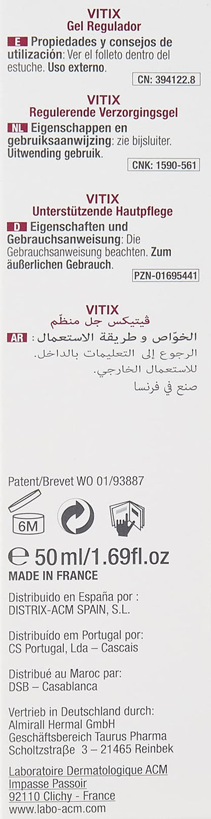 Dermatological depigmentation gel by ACM Laboratoire showing texture and application usage