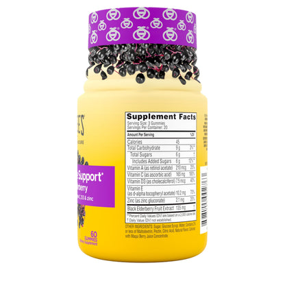 Zarbee's Elderberry Immune Support Gummies packaging for USA imported product