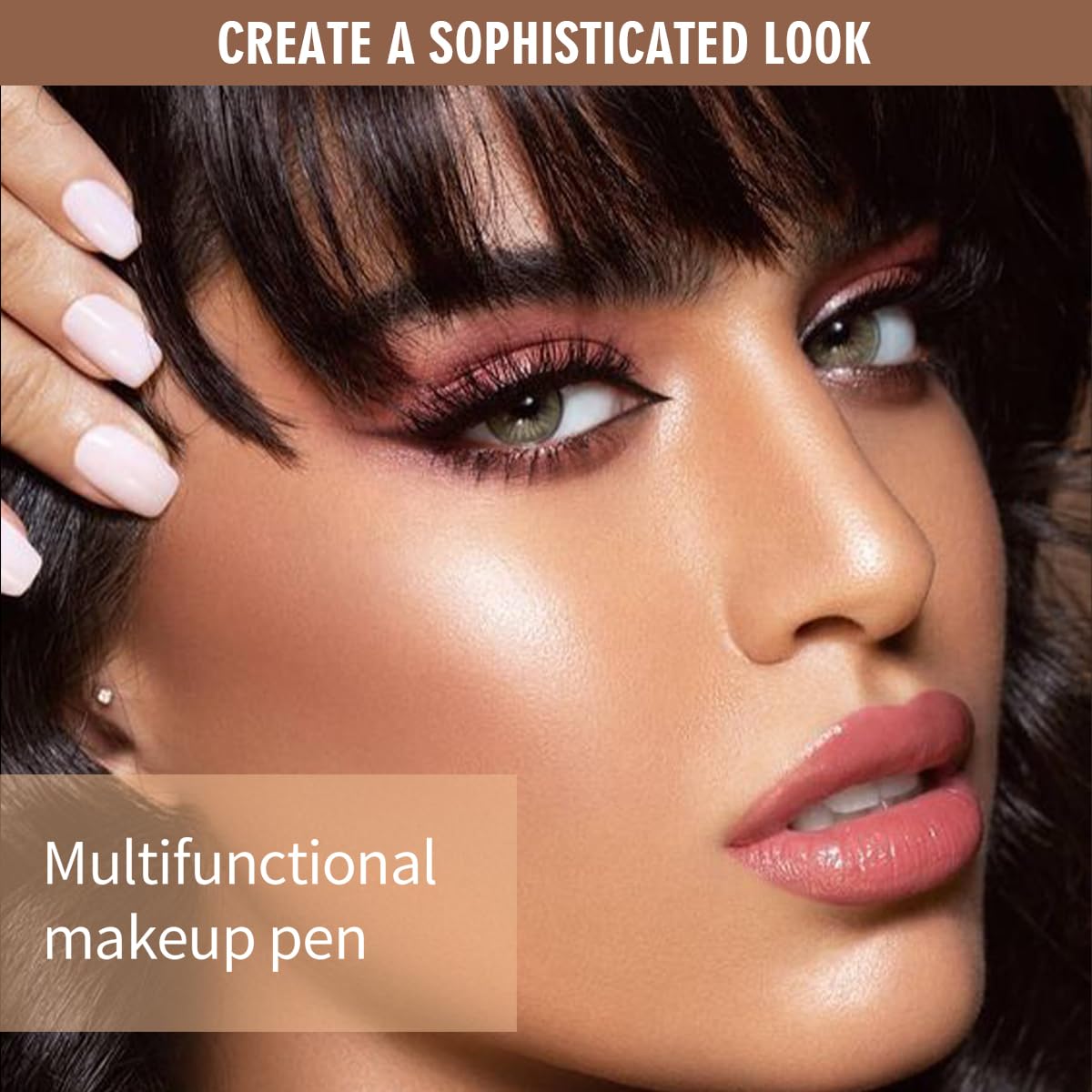 Water droplets on the waterproof HOUSN QIC cream contour makeup stick demonstrating long-lasting wear