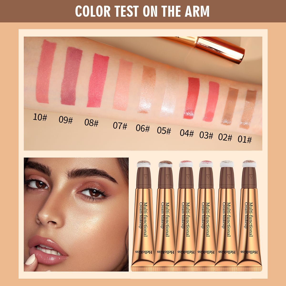Side profile of HOUSN QIC face contour wand displaying the premium USA imported packaging