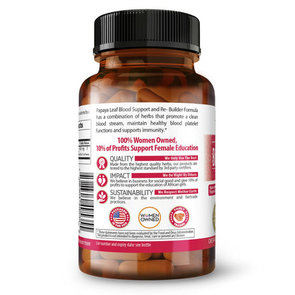 Authentic USA imported papaya leaf blood support supplement