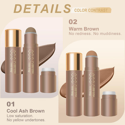 Close up of the built in sponge applicator on the Okerker cream contour stick for nose definition.