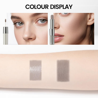 Matte finish grey contour makeup face stick for women long lasting twelve hour wear test demonstration