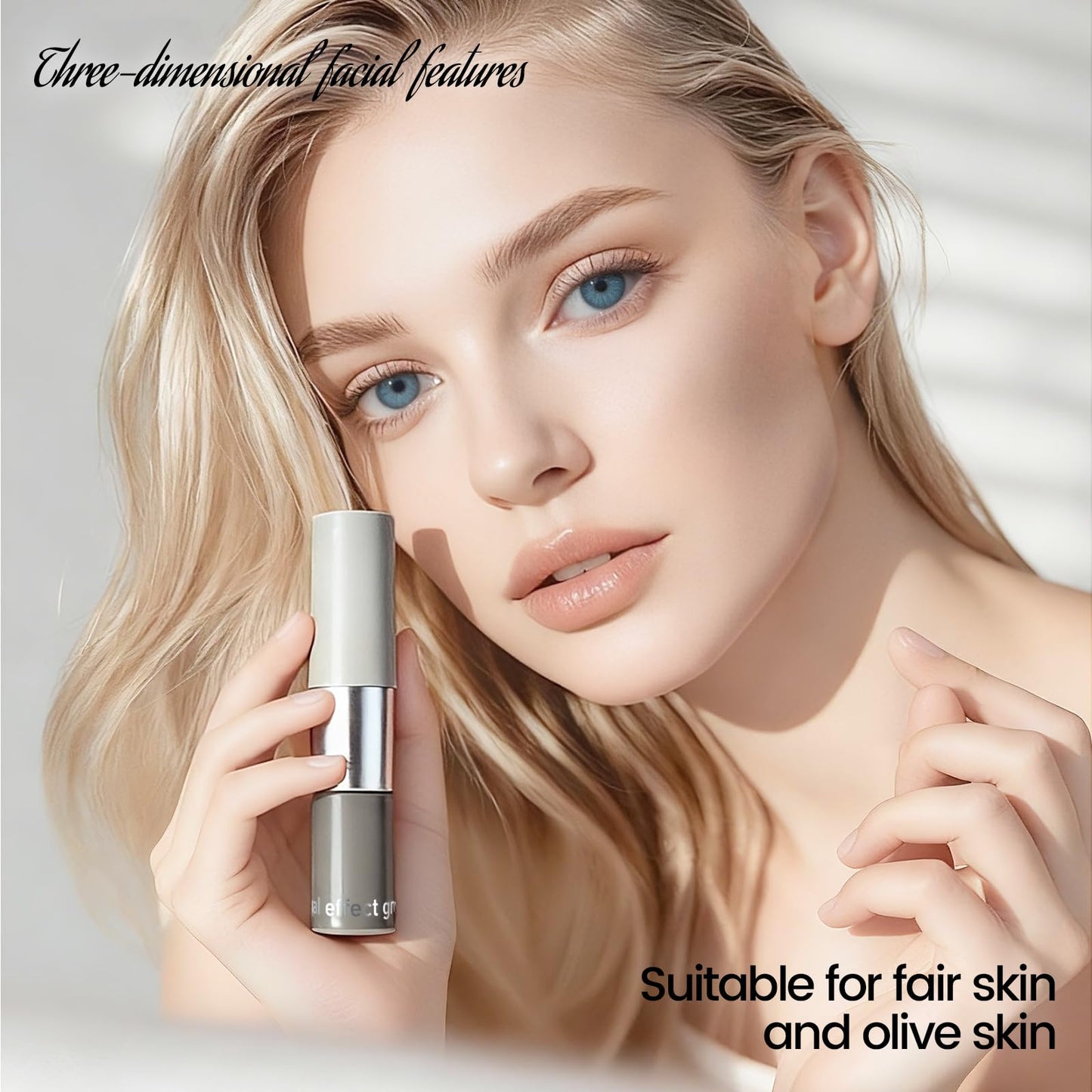 Authentic USA imported Erinde beauty dual ended cool gray face sculpting cosmetic stick