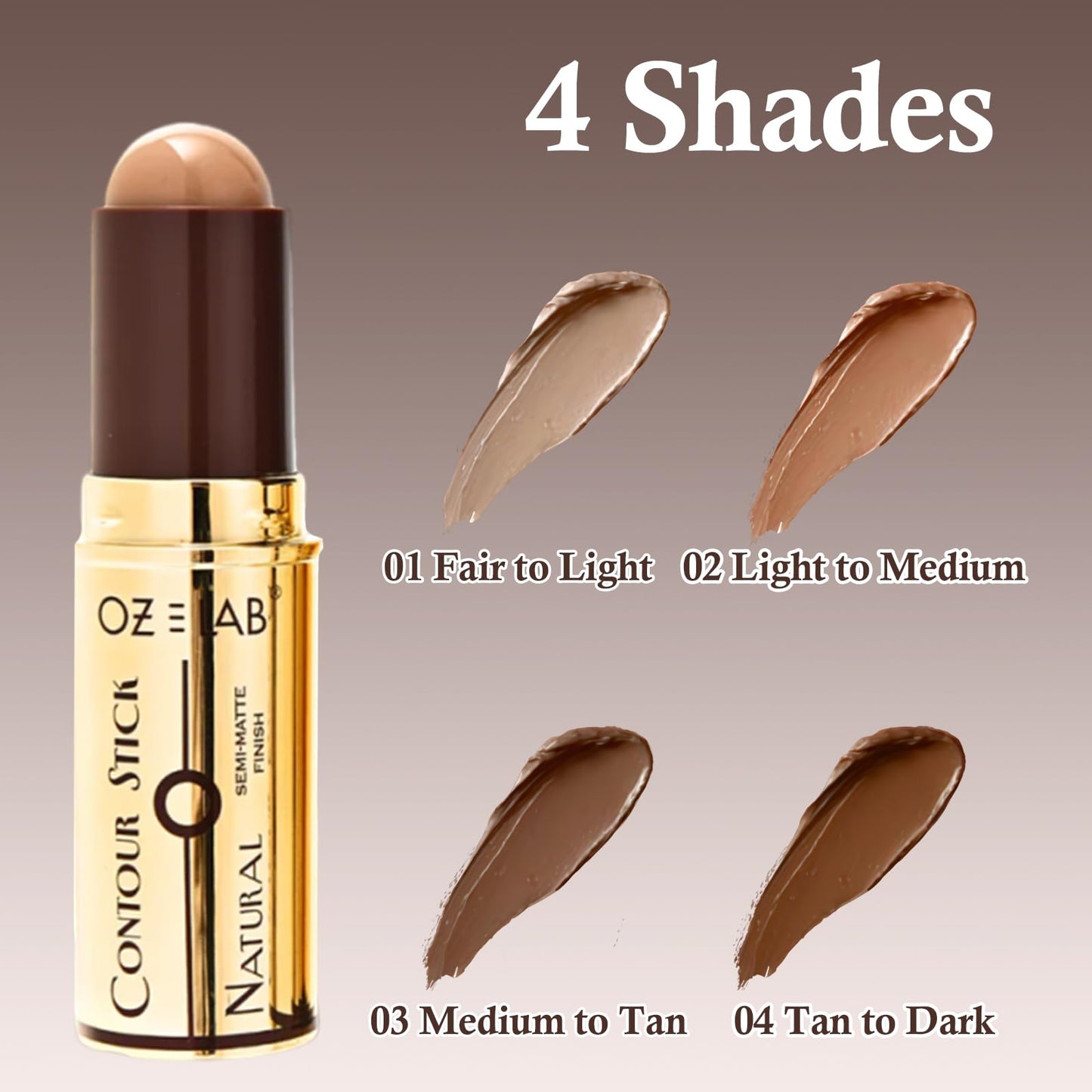 Swatches of the blendable semi matte contour formula on light skin