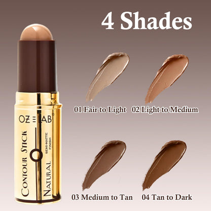 Swatches of the blendable semi matte contour formula on light skin