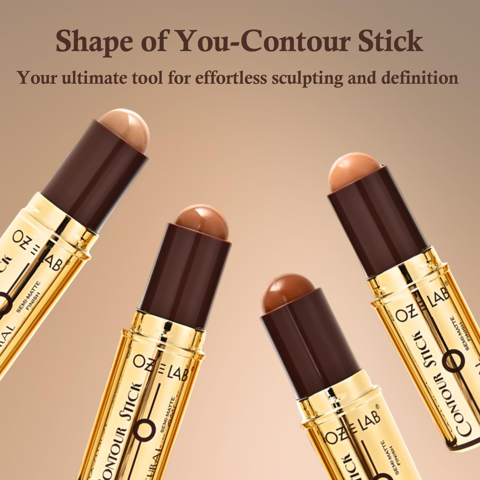 Compact twist up design of the OZ LAB travel friendly bronzer stick