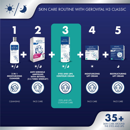 Gerovital H3 classic line premium anti aging eye care cream texture