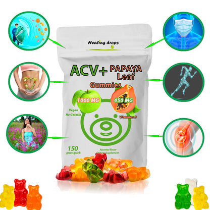Healing Drops 50 count gummy bottle with supplement facts