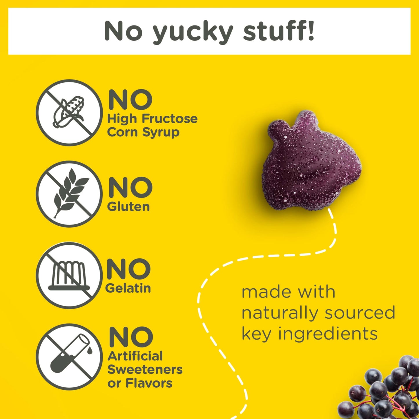 Zarbee's pectin based berry flavor gummies for kids