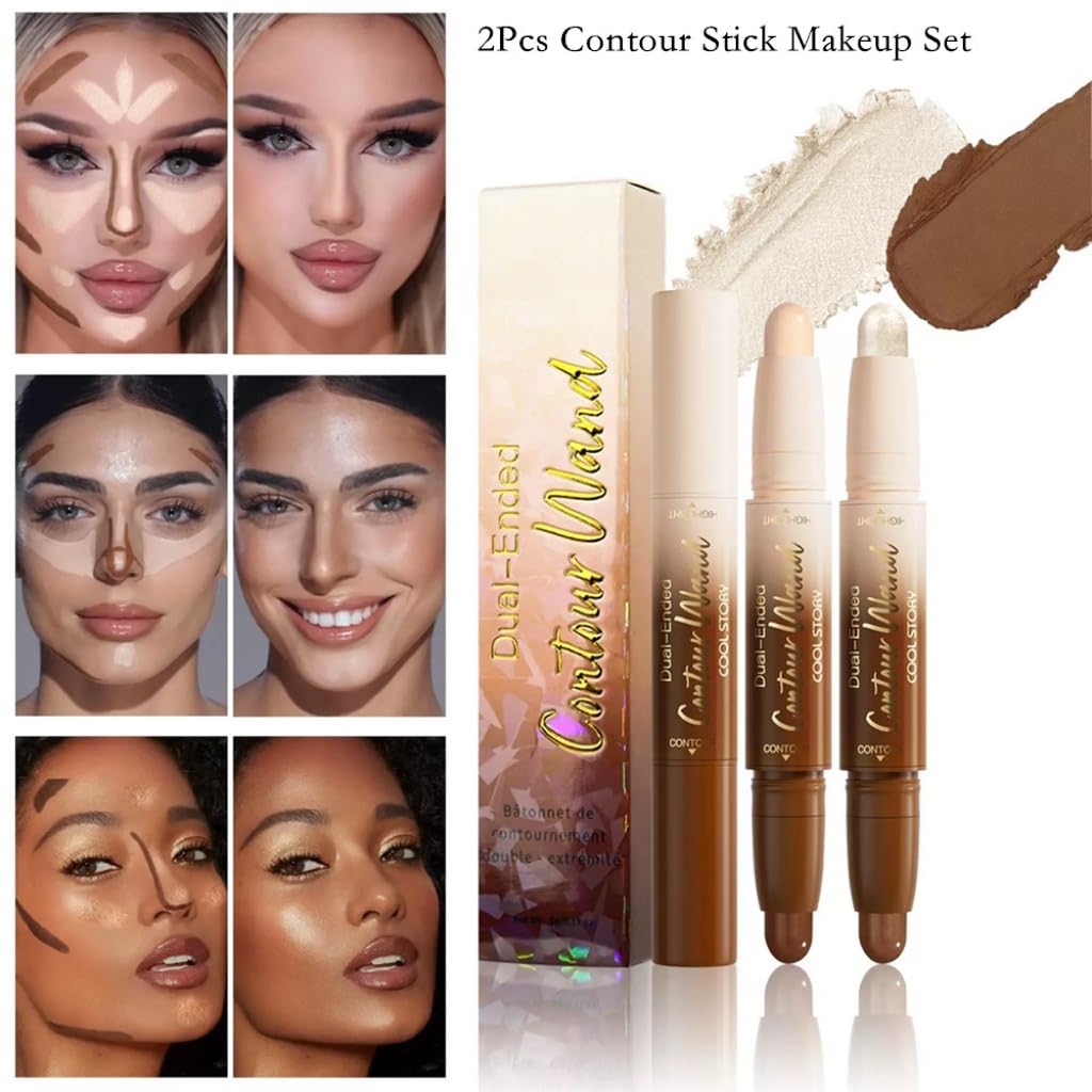 Authentic imported USA beauty cream bronzer set packaging and product details.