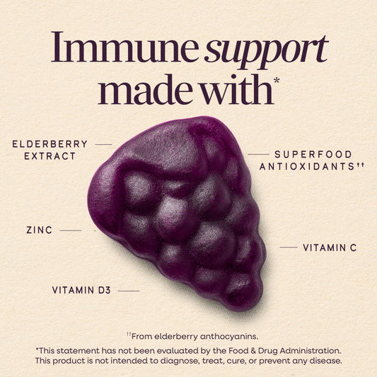 Nature's Way Sambucus Elderberry Gummies supplement facts label