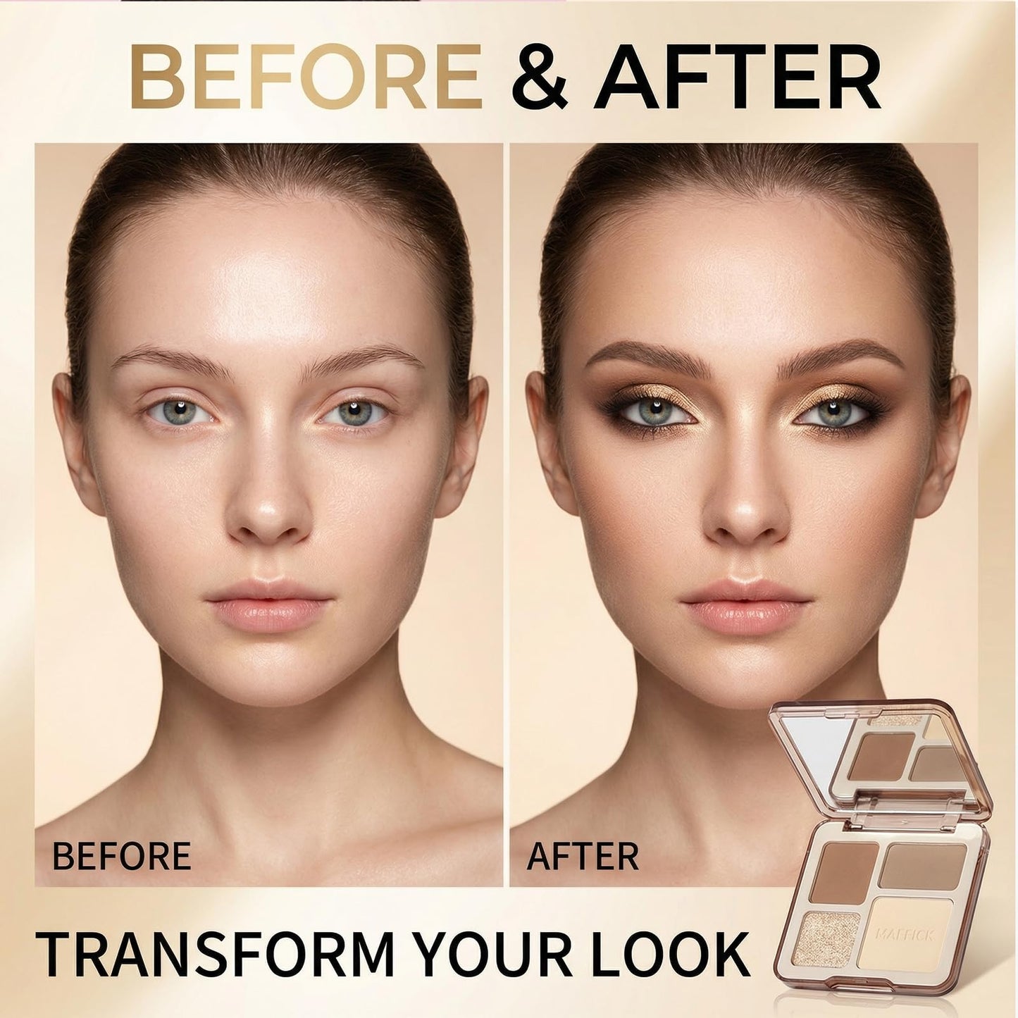 Veecci cosmetics travel friendly compact highlighting kit for face and body definition